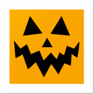 Halloween Pumpkin Jack o Lantern Face Posters and Art